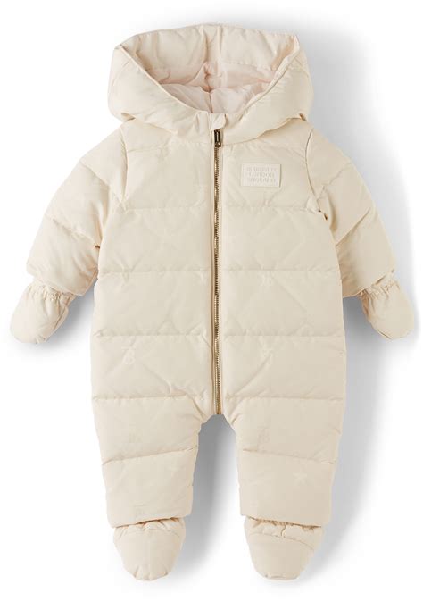 white burberry snowsuit|burberry snowsuit baby.